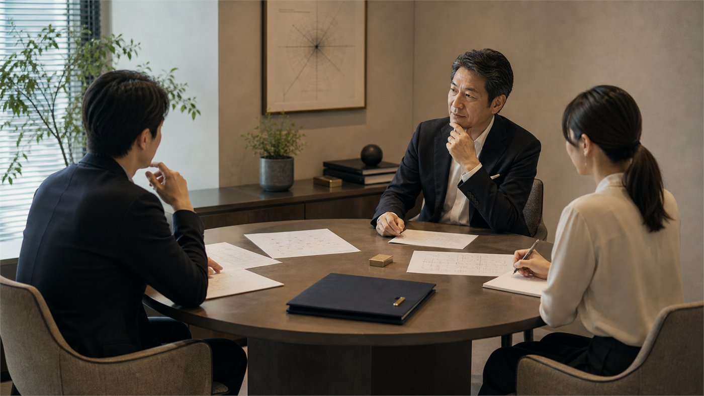 2-on-1構造詳細に関連する研究資料と組織変革の概念図を示すビジュアル
